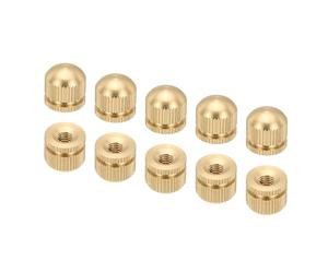 PATIKIL Écrou Borgne M5x12x12mm, 10 Pcs Écrou à Capuchon Vis Bouton Cache Boulon, Filetage Femelle, Moleté, Quincaillerie Décorative, Luminaires