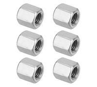 PATIKIL Ecrou Long M12 x 1.75 de Pas Écrou Hexagonal en Acier Inoxydable 304, 6Pcs 20mm/ 0.8" Longueur Raccords de Tige Filetés Grossiers, Écrous de Couplage, Ton Argent