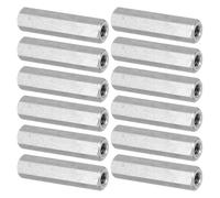 PATIKIL Ecrou Long M4 x 0.7 de Pas Écrou Hexagonal en Acier Inoxydable 304, 12Pcs 30mm/ 1.2" Longueur Raccords de Tige Filetés Grossiers, Écrous de Couplage, Ton Argent