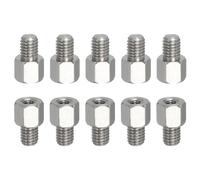 PATIKIL Écrous À Colonnette, 10pcs M5x6mm Mâle Vers M3x6mm Femelle 304 Acier Inoxydable Réducteur De Filetage Hexagonal Écrou À Colonnette Espaceur Vis Adaptateurs De Filetage