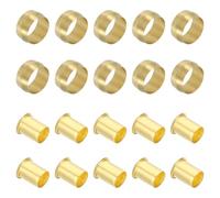 PATIKIL Embouts de Manchons de Compression en Laiton, 20 Pcs 14mm ID x 14mm OD Kit d'Assortiment de Raccords d'Insert Virole pour Tuyaux d'Air, d'Eau