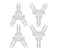 PATIKIL Embouts de Tuyau en Plastique en Forme de T de 5/32", 4 Pièces Égal en Forme de Y en Forme de 3 Voies Joint de Raccord de Jonction en Forme de Y, Transparent