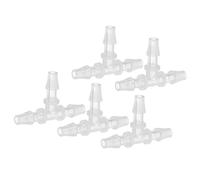 PATIKIL Embouts de Tuyau en Plastique en T de 3/16", 5 Pièces, Raccord en T Égal en Forme de T à 3 Voies, Raccord de Jonction de Mender Adaptateur Union Intersection Barbelé, Transparent