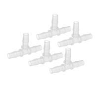 PATIKIL Embouts de Tuyau en Plastique en T de 3/8", 5 Pièces Égal en Forme de T à 3 Voies Joint de Raccord de Jonction en Forme de T pour Tuyau d'air, d'eau, de Carburant, Transparent