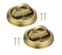 PATIKIL Encastré Porte Poignées, 2 pcs Rond Affleurer Poignées Inox Acier Meubles Serrures Caché Intégré Ignifuge Porte Meubles Tirer Laiton