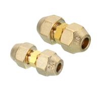 PATIKIL Ensemble Connecteurs Joint D'Extension De Tuyau 2 Pièces | Raccord De Tuyau Sans Soudure Avec Écrous À Bride, Pour Tuyau En Cuivre de Diamètre 1/4" et 3/8"