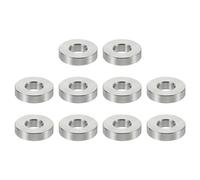 PATIKIL Entretoises en Acier Inoxydable M5, 10pcs Entretoise Métallique à Vis Ronde, Rondelle Plate pour Vis Tige Filetée Écrous Boulons Gonds de Porte, 5.2mm ID x 12mm OD x 3mm Hauteur