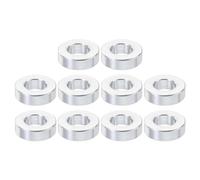 PATIKIL Entretoises en Aluminium M10, 10pcs Entretoise Métallique à Vis Ronde, Rondelle Plate pour Vis Tige Filetée Écrous Boulons Gonds de Porte, 10.5mm ID x 20mm OD x 6mm Hauteur