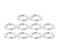 PATIKIL Entretoises en Aluminium M10, 10pcs Entretoise Métallique à Vis Ronde, Rondelle Plate pour Vis Tige Filetée Écrous Boulons Gonds de Porte, 10.2mm ID x 16mm OD x 2.5mm Hauteur