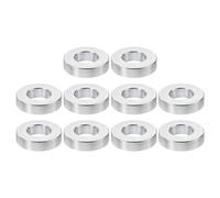 PATIKIL Entretoises en Aluminium M10, 10pcs Entretoise Métallique à Vis Ronde, Rondelle Plate pour Vis Tige Filetée Écrous Boulons Gonds de Porte, 10.5mm ID x 20mm OD x 5mm Hauteur