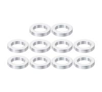 PATIKIL Entretoises en Aluminium M10, 10pcs Entretoise Métallique à Vis Ronde, Rondelle Plate pour Vis Tige Filetée Écrous Boulons Gonds de Porte, 10.2mm ID x 16mm OD x 3mm Hauteur