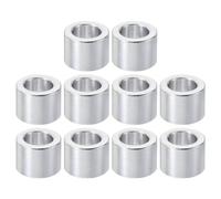 PATIKIL Entretoises en Aluminium M10, 10pcs Entretoise Métallique à Vis Ronde, Rondelle Plate pour Vis Tige Filetée Écrous Boulons Gonds de Porte, 10.2mm ID x 16mm OD x 12mm Hauteur