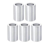 PATIKIL Entretoises en Aluminium M10, 5pcs Entretoise Métallique à Vis Ronde, Rondelle Plate pour Vis Tige Filetée Écrous Boulons Gonds de Porte, 10.2mm ID x 16mm OD x 25mm Hauteur