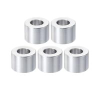 PATIKIL Entretoises en Aluminium M10, 5pcs Entretoise Métallique à Vis Ronde, Rondelle Plate pour Vis Tige Filetée Écrous Boulons Gonds de Porte, 10.5mm ID x 20mm OD x 15mm Hauteur