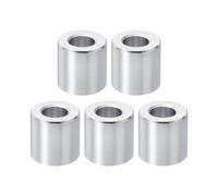 PATIKIL Entretoises en Aluminium M10, 5pcs Entretoise Métallique à Vis Ronde, Rondelle Plate pour Vis Tige Filetée Écrous Boulons Gonds de Porte, 10.5mm ID x 20mm OD x 20mm Hauteur