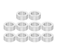 PATIKIL Entretoises en Aluminium M12, 10pcs Entretoise Métallique à Vis Ronde, Rondelle Plate pour Vis Tige Filetée Écrous Boulons Gonds de Porte, 12.5mm ID x 20mm OD x 8mm Hauteur