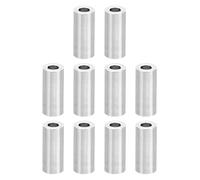 PATIKIL Entretoises en Aluminium M2, 10pcs Entretoise Métallique à Vis Ronde, Rondelle Plate pour Vis Tige Filetée Écrous Boulons Gonds de Porte, 2.1mm ID x 4mm OD x 12mm Hauteur
