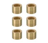 PATIKIL Entretoises en Laiton M12, 6pcs Entretoise Métallique Cuivre à Vis Ronde, Rondelle Plate pour Vis Tige Filetée Écrous Boulons Gonds de Porte, 12mm ID x 18mm OD x 15mm Hauteur