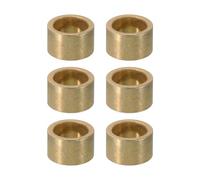 PATIKIL Entretoises en Laiton M12, 6pcs Entretoise Métallique Cuivre à Vis Ronde, Rondelle Plate pour Vis Tige Filetée Écrous Boulons Gonds de Porte, 12mm ID x 16mm OD x 7mm Hauteur
