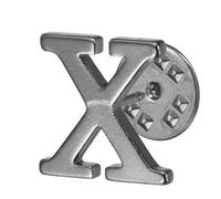 PATIKIL Épingles De Revers À Lettres Pour Hommes Et Femmes, Initiale Alphabet Lettre-X Épingles De Col Pour Chemise Robe Chapeau Costumes Manteau, Gris Acier