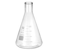 PATIKIL Erlenmeyer Flask, 5000ml 169oz Narrow Mouth Graduated Flasks Borosilicate Glass With Printed Graduation For Lab Experiment Chemistry Science Study