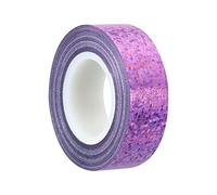 PATIKIL Étincelle Paillettes Ruban 15mm x 5m, 1 Paquet Holographique Art Prisme Masquage Rubans Autocollant pour Bricolage Art Artisanat Enveloppement Décoration, Rose Violet
