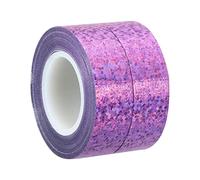 PATIKIL Étincelle Paillettes Ruban 15mm x 5m, 2 Paquet Holographique Art Prisme Masquage Rubans Autocollant pour Bricolage Art Artisanat Enveloppement Décoration, Rose Violet
