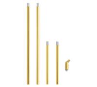 PATIKIL Extension Tige Filetée,4 Ensembles De 6" Et 12" M10 X 1mm Filetage Fin Avec Raccord De Tige Pour Lampe,Adaptateur De Plafond Incliné Pour De Lustre Éclairage Îlot suspendu,Or