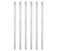 PATIKIL Extension Tige Filetée, 6 Ensembles 10" M10 x 1mm Filetage Fin Avec Raccords De Tige Pour Luminaire Pendant Éclairage Îlot Chandeliers Tiges, Ton Argenté
