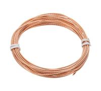 PATIKIL Fil Mise À La Terre Cuivre Nu 18 Awg 15 Pieds Câbles Cuivre Tressé | solide Fil électronique Conducteur mise à la terre Fil métallique torsadé pour lampe Équipement électrique