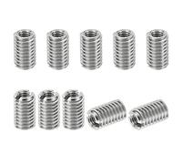 PATIKIL Filetage Adaptateurs Manchon Réduction Écrou Insert Fileté, 10 pcs M5*0.8 Mâle à M3*0.5 Femelle Réparation Insérer Écrou Vis Réducteur Conversion Inox Acier Fixation 8mm