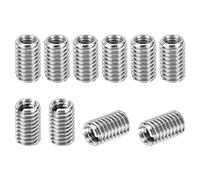 PATIKIL Filetage Adaptateurs Manchon Réduction Écrou Insert Fileté, 10 pcs M6*1 Mâle à M4*0.7 Femelle Réparation Insérer Écrou Vis Réducteur Conversion Inox Acier Fixation 10mm