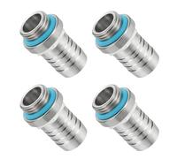PATIKIL G1/4 x 13mm Raccord À Bride Pour Tuyau, 4PCS Raccord Mâle En Aluminium Pour Tube Souple Réducteur De Connexion Pour PC Système De Affaiblissement Par Eau 11-12mm Tuyau, Silver