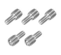 PATIKIL Goujon Fileté Double Extrémité M6x10 à M10x10, 20mm Long, 5 Pcs Tête Fendue Boulons en Acier Inoxydable 304 avec Adaptateur Réducteur de Filetage pour Fixations de Meubles