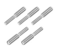 PATIKIL Goujon Fileté Double Extrémité M6x20 à M8x20, 40mm Long, 5 Pcs Tête Fendue Boulons en Acier Inoxydable 304 avec Adaptateur Réducteur de Filetage pour Fixations de Meubles