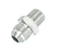 PATIKIL Hex Réduisant Connecteurs de Mamelon Adaptateur de Tuyau 3/4" Mâle 37° Flare JIC x 3/8" Mâle NPT, Raccord de Tuyau Réducteur Mamelon Adaptateur en Acier Plaqué Raccord Hydraulique