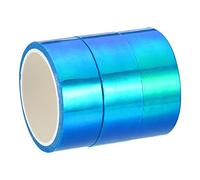 PATIKIL Holographique Ruban 15mm x 5m, 3 Rouleau Autoadhésif Métallique Feuille Masking Autocollant pour Bricolage Art Artisanat Enveloppe Décoration, Bleu