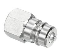 PATIKIL Hydraulique Rapide Connect Coupleur, 1 Paquet Carbone Acier G1/2 Femelle 0.85" OD Tuyau Ajustement Bouchon Adaptateur pour Construction Agriculture, Argent