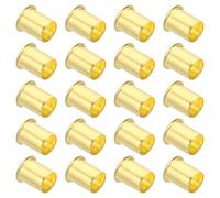 PATIKIL Insert de Compression en Laiton, 20 Pcs 15mm OD x 12mm ID Tube Kit d'Assortiment de Raccords de Compression de Support de Tube d'Insertion pour Tuyau d'Air, d'Huile et d'Eau