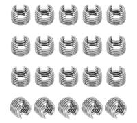 PATIKIL Insert Fileté Auto-Taraudeurs, 20 Pcs M10 x M14 x 10mm Acier Inoxydable 303 Filetage Adaptateur Réducteur Vis à Fente Inserts de Réparation Écrous Manchon