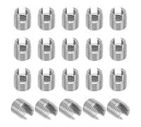 PATIKIL Insert Fileté Auto-Taraudeurs, 20 Pcs M10 x M14 x 15mm Acier Inoxydable 303 Filetage Adaptateur Réducteur Vis à Fente Inserts de Réparation Écrous Manchon