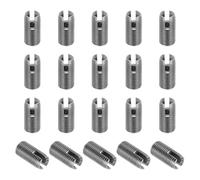 PATIKIL Insert Fileté Auto-Taraudeurs, 20 Pcs M3 x M5 x 10mm Acier Inoxydable 303 Filetage Adaptateur Réducteur Vis à Fente Inserts de Réparation Écrous Manchon