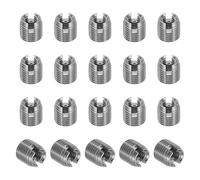 PATIKIL Insert Fileté Auto-Taraudeurs, 20 Pcs M3 x M5 x 5mm Acier Inoxydable 303 Filetage Adaptateur Réducteur Vis à Fente Inserts de Réparation Écrous Manchon