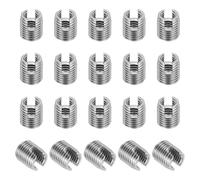 PATIKIL Insert Fileté Auto-Taraudeurs, 20 Pcs M6 x M9 x 10mm Acier Inoxydable 303 Filetage Adaptateur Réducteur Vis à Fente Inserts de Réparation Écrous Manchon