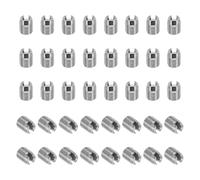PATIKIL Insert Fileté Auto-Taraudeurs, 40 Pcs M4 x M6.5 x 8mm Acier Inoxydable 303 Filetage Adaptateur Réducteur Vis à Fente Inserts de Réparation Écrous Manchon