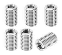 PATIKIL Insert Fileté Metal, M16x2 Mâle à M10x1,5 Femelle 25mm 6 pcs | Filetage Adaptateurs Manchon Réducteur Écrou, Réparation Insérer Écrou Vis Réducteur, Inox Acier Attache