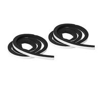 PATIKIL Intempéries Décapage pour Portes, 2 Rouleaux 15x20mm Mousse Joint Ruban Adhésif Isolant Bande pour Porte Fenêtre Air Conditionnement, Noir(6.56 ft Longueur)