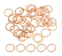 PATIKIL Joint Cuivre M14, 50 Pièces 14mm ID 18mm OD 1mm D'Épaisseur Rondelle Plate Métrique pour Vis Boulon Bouchons de Carter de Vidange