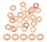 PATIKIL Joint Cuivre M4, 25 Pièces 4mm ID 8mm OD 1mm D'Épaisseur Rondelle Plate Métrique pour Vis Boulon Bouchons de Carter de Vidange