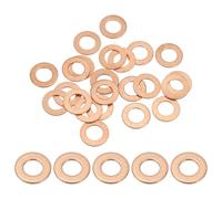 PATIKIL Joint Cuivre M8, 25 Pièces 8mm ID 14mm OD 1mm D'Épaisseur Rondelle Plate Métrique pour Vis Boulon Bouchons de Carter de Vidange